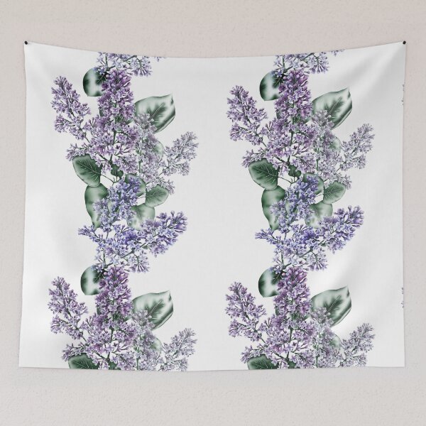 Item preview, seamless beautiful pattern with lilac branches designed and sold by AsyaTury.