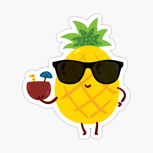 Pineapple Emoji Sticker By Yacine12353 Redbubble