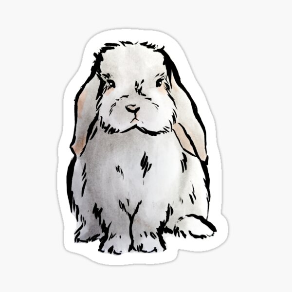 Lop Eared Bunny Sticker For Sale By Thefuckingcake Redbubble