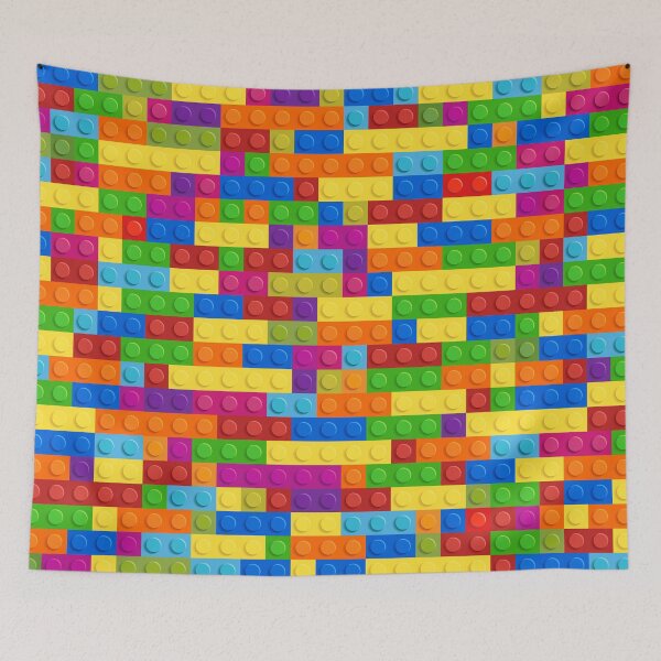 Item preview, Colourful Plastic Brick Pattern Mask designed and sold by DreaK.