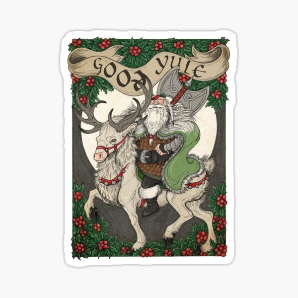 Nordic Santa - Green Sticker