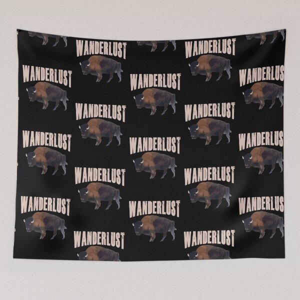 Item preview, Bison walking bison cattle forests herd gift designed and sold by redshirtz.
