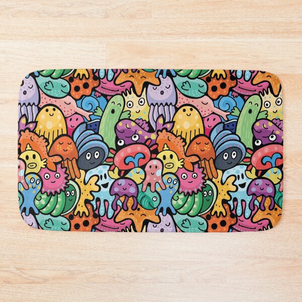 Item preview, Ocean creatures Pattern Mask designed and sold by DreaK.