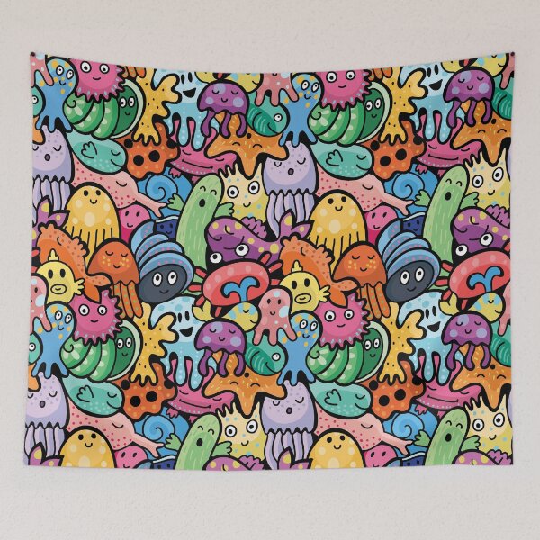 Item preview, Ocean creatures Pattern Mask designed and sold by DreaK.