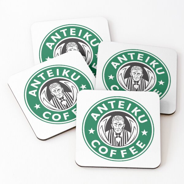 Anteiku Café Logo, Tokyo Ghoul Starbucks Parody - Yoshimura Version Coasters (Set of 4)