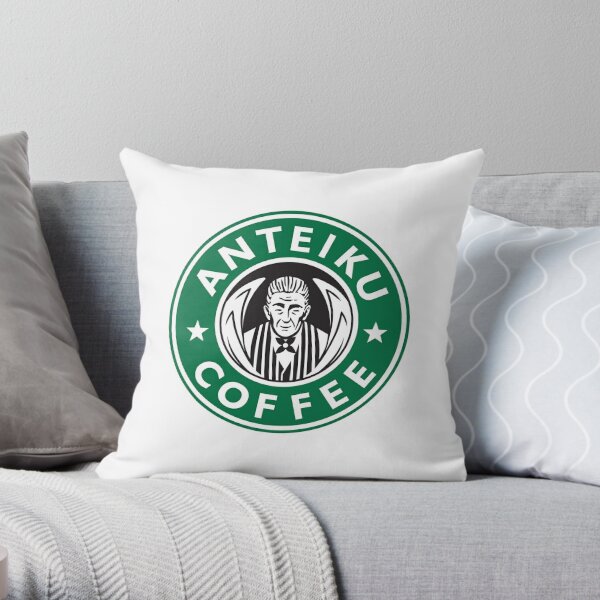 Anteiku Café Logo, Tokyo Ghoul Starbucks Parody - Yoshimura Version Throw Pillow