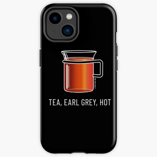 Tee, Earl Grey, Hot - Captain Picard, Star Trek TNG (dunkler Hintergrund) iPhone Robuste Hülle