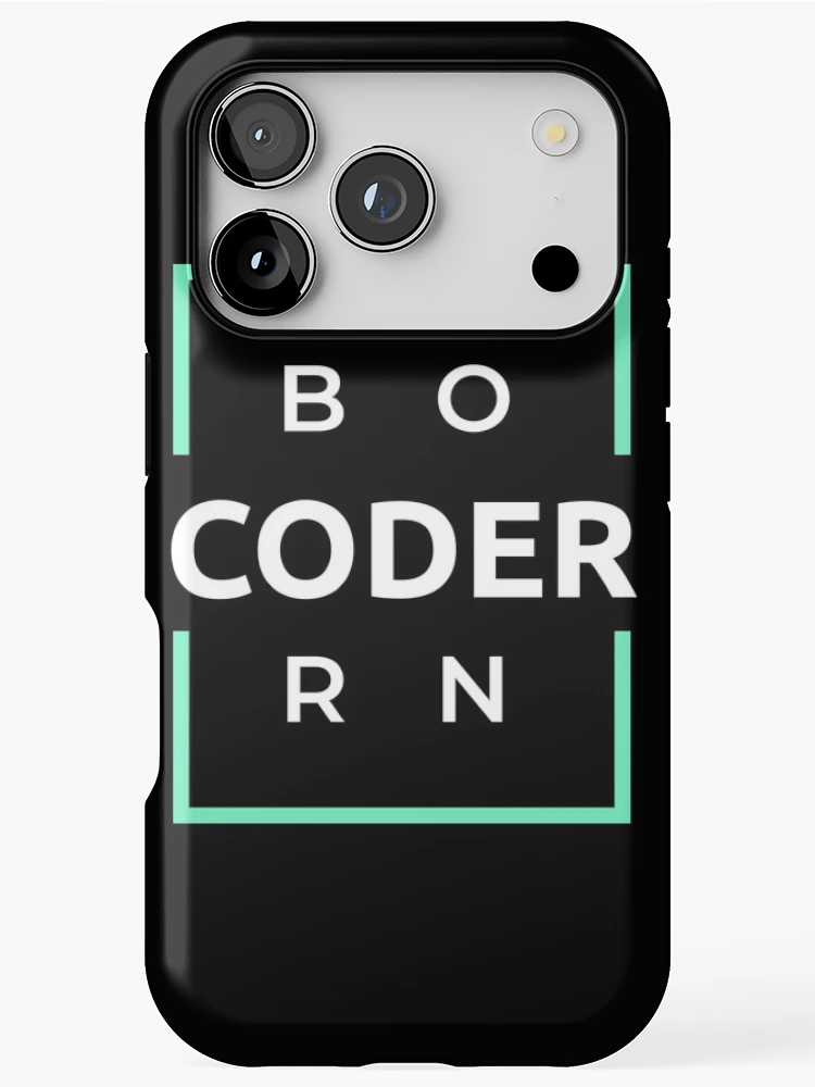 Thumbnail 1 of 4, iPhone Case, Born Coder designed and sold by Genuine Programmer.