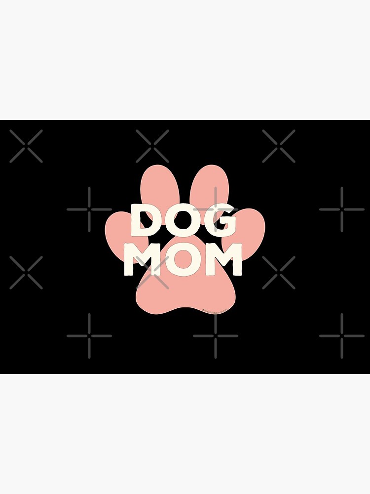 Dog Mom Pink Paw Print Ivory Lettering in Egyptian Revival Style by PyramidPrintWrx