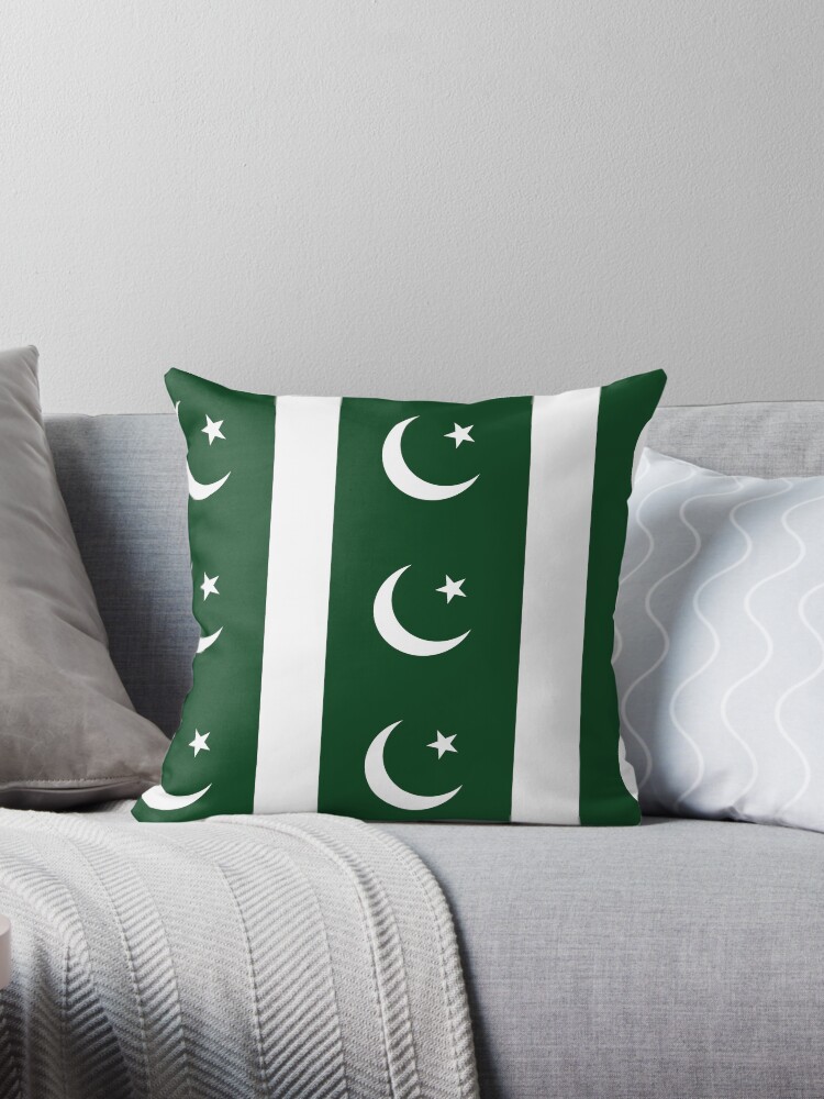 Aperçu 1 sur 3. Coussin avec l'œuvre Drapeau du Pakistan créée et vendue par Shorlick.