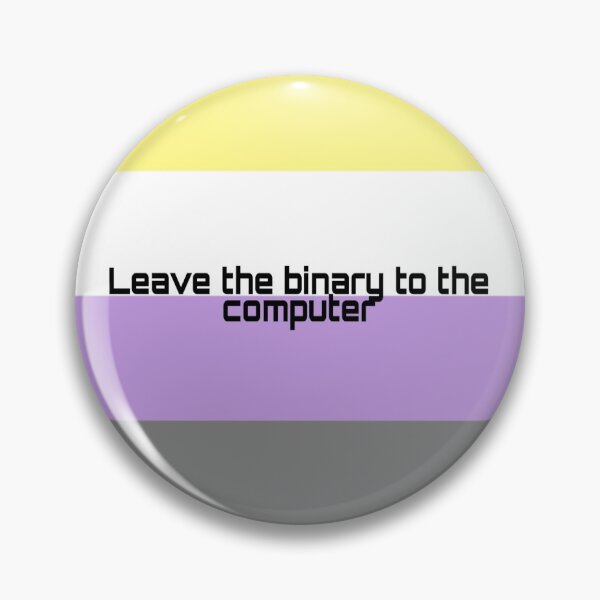 Item preview, Leave the binary to the computer nonbinary flag  designed and sold by Imperioimpala.