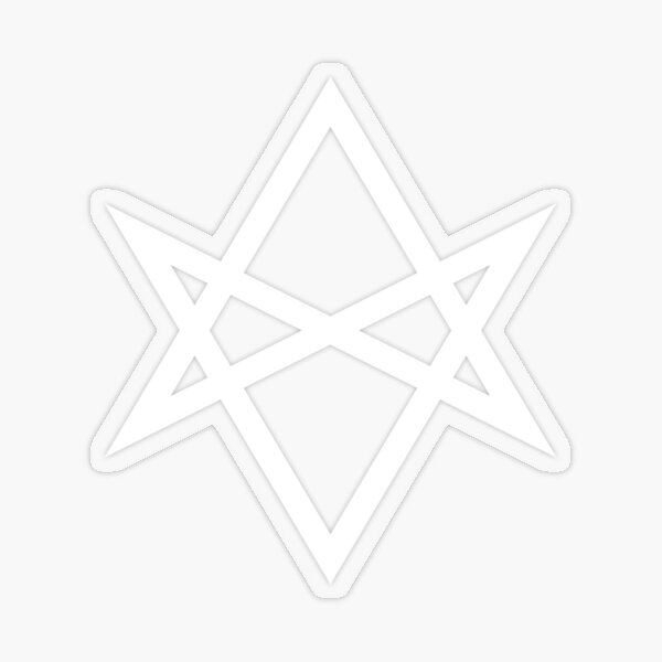 Unicursal Hexagram Transparent Sticker