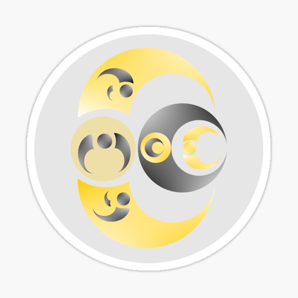 "Golden Moon" Sticker by Redbubble