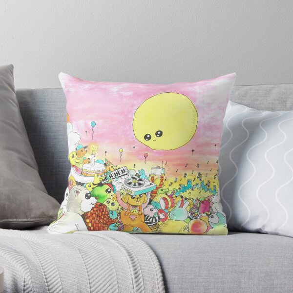 Campfire Melodies Throw Pillow