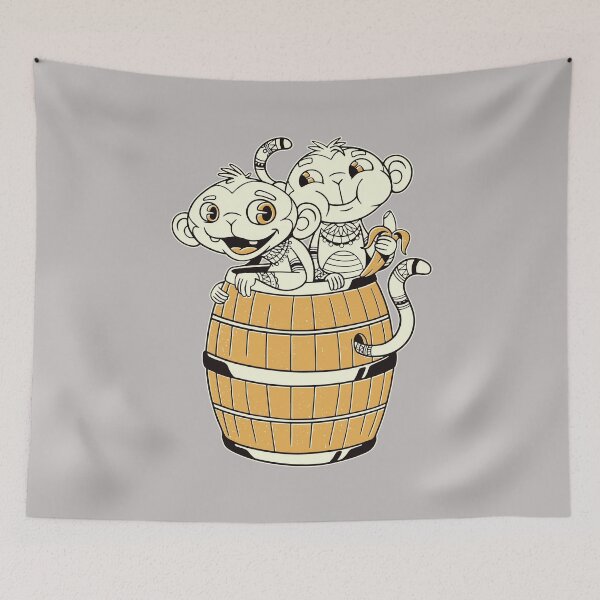 Item preview, Cute monkeys, monkeys in a barrel designed and sold by DerSenat.