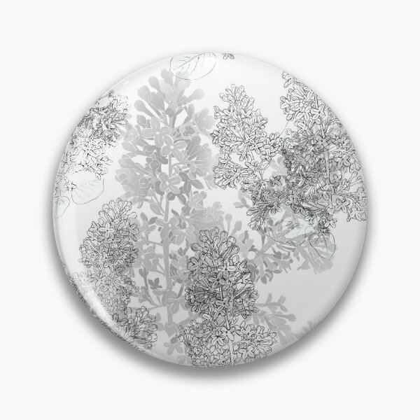 Item preview, black-white seamless pattern with  branches of lilac designed and sold by AsyaTury.