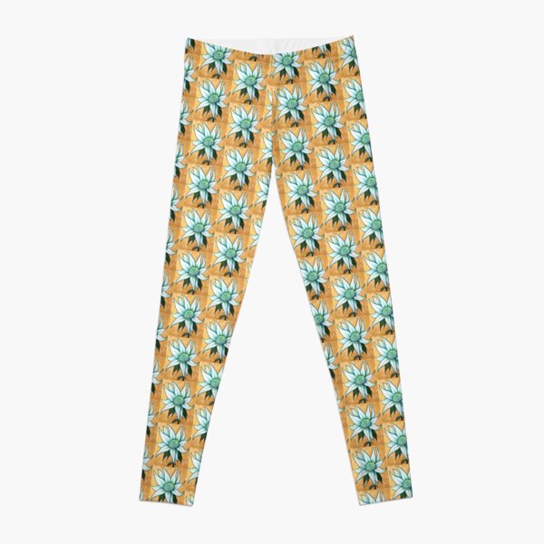 White Waratah Leggings