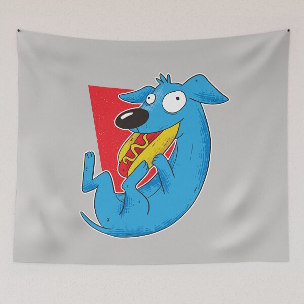Item preview, Dog eats hot dog designed and sold by DerSenat.