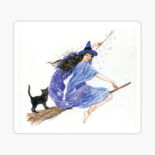 A Witch on her Night Out Sticker
