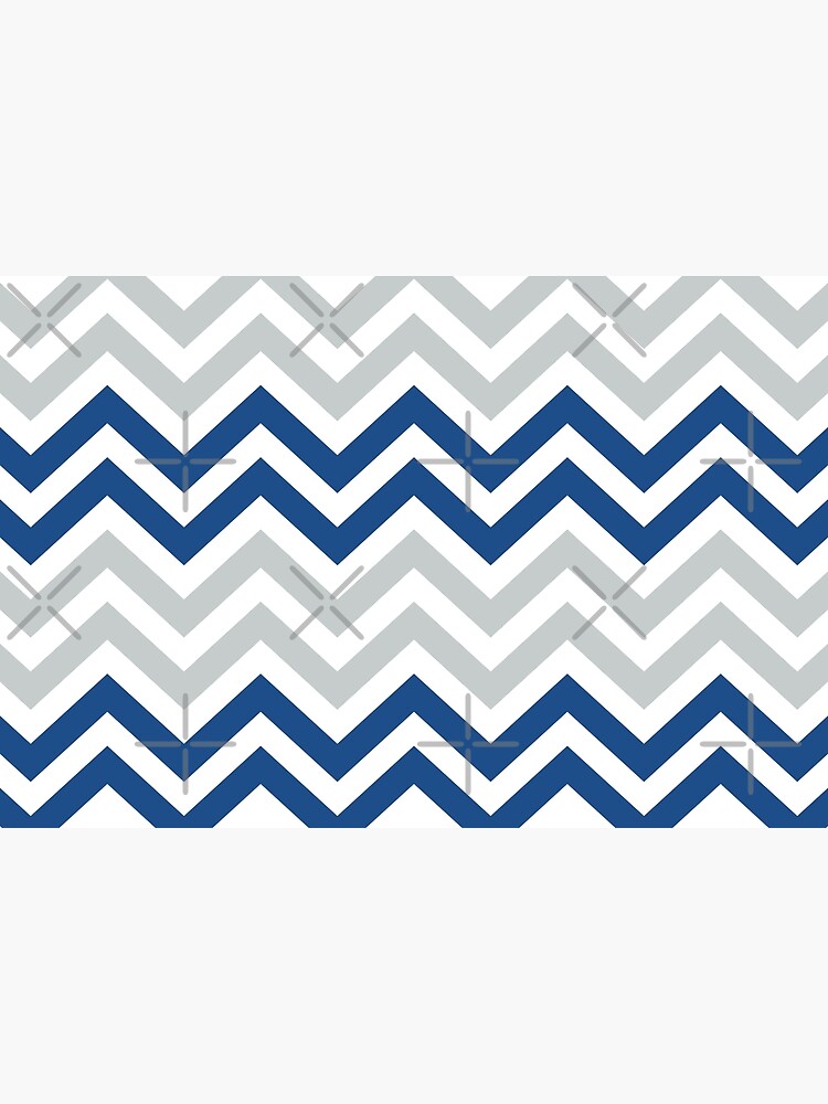 "Stylish Blue And Gray Chevron Pattern" Bath Mat for Sale by semas