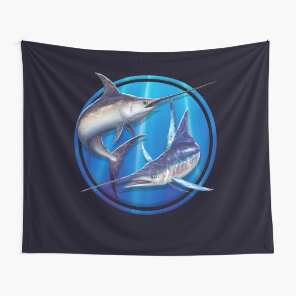 Broadbill Swordfish & Striped Marlin Tapestry