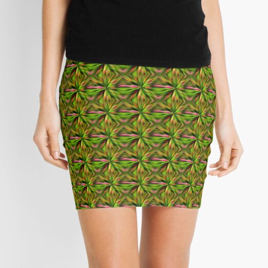 Vibrant Multi Colored Star Abstract Mini Skirt