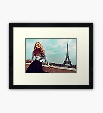 Brigitte Bardot in Paris Poster Framed Print