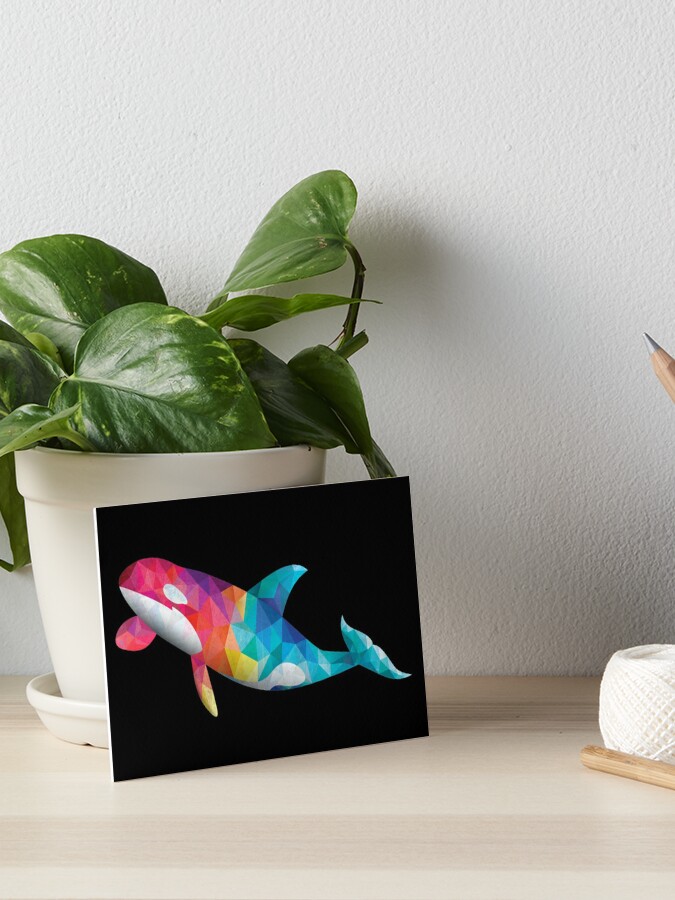 Orca Killer Whale Rainbow Polygonal Galaxy Ocean Design