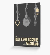 The rock, paper, scissors of the Wasteland Greeting Card