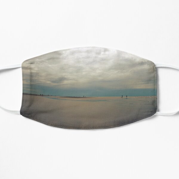 Walking down a white sandy beach Mask