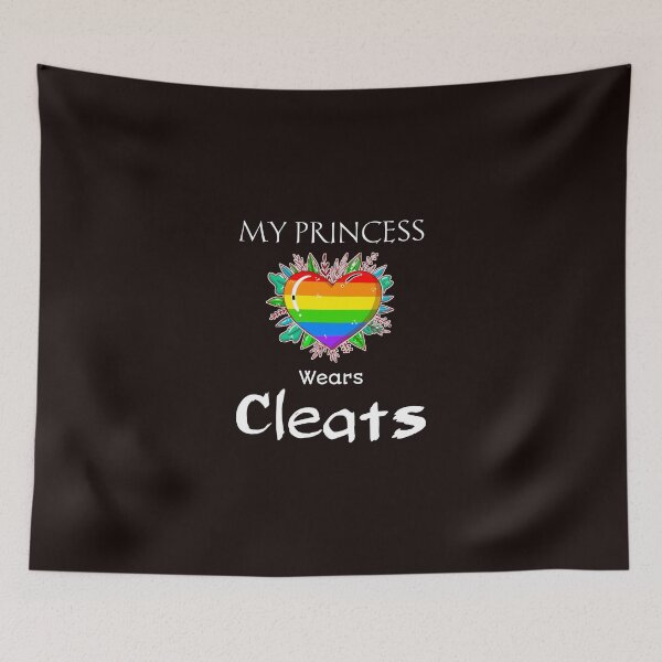 Item preview, My Princess Wears Cleats T-shirt, Softball Mom Shirt, Dad Baseball Player,soccer t-shirts,Slim Fit T-Shirt designed and sold by Essakhi12.