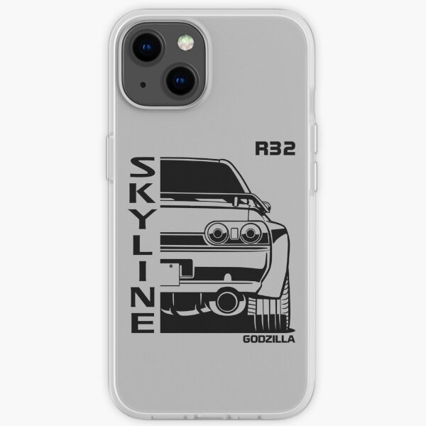 R32 Skyline GTR, japanischer Rennwagen, Godzilla-Auto, Auto-Liebhaber, Auto-Typ, Auto-Fan, Auto-Enthusiast, Getriebe, Benzinkopf, JDM-Liebhaber-Geschenk iPhone Flexible Hülle