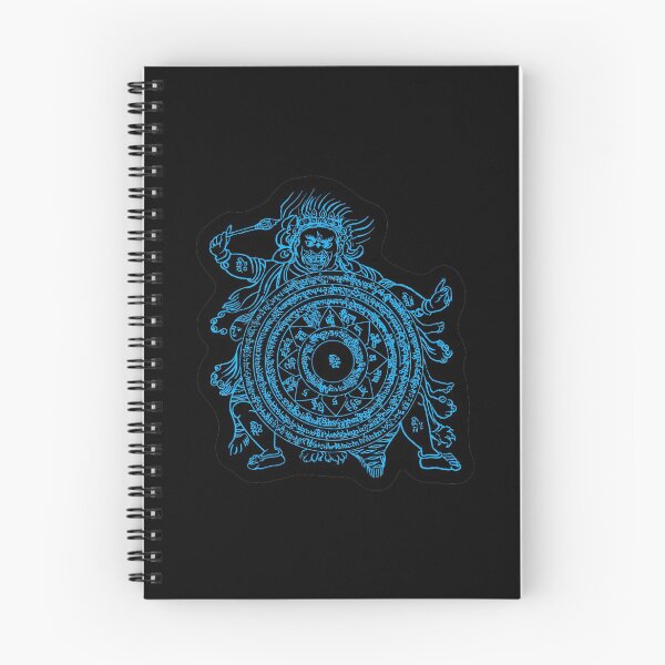 Item preview, TamDin Buddhist Protective Charm sky blue on black designed and sold by Hedrin.