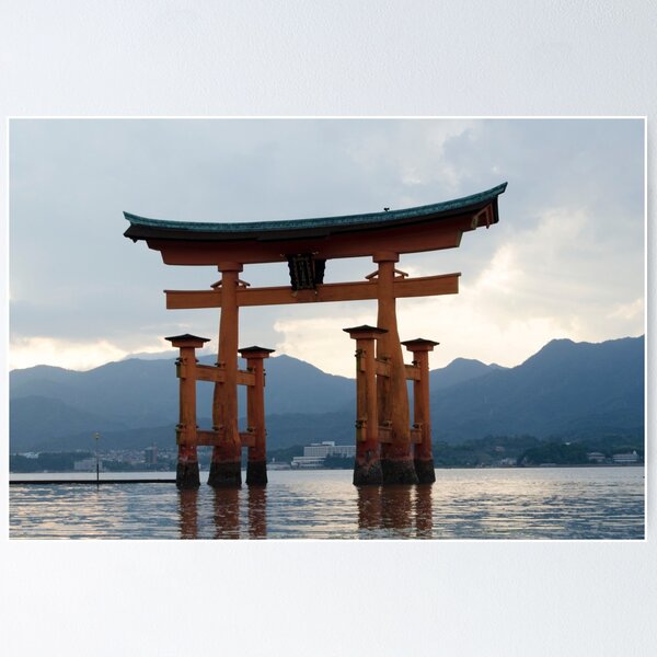 Tapis de souris Japon itsukushima sanctuaire tori paysage couche