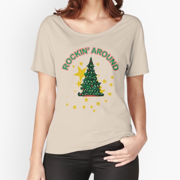 Rockin Around The Christmas Tree Vintage Style Women T-shirts