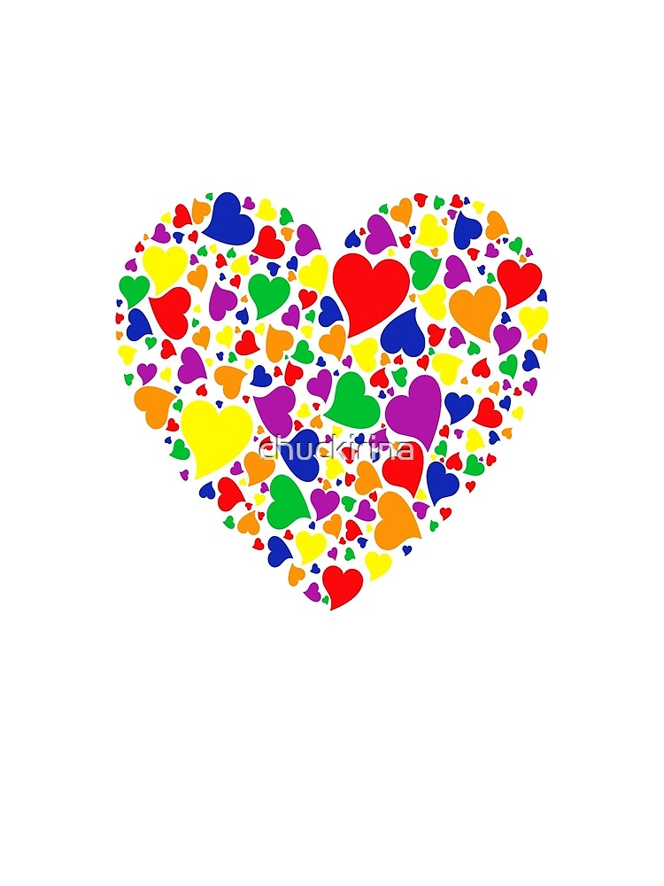 Thumbnail 2 of 2, Greeting Card, Rainbow Heart designed and sold by chuckirina.