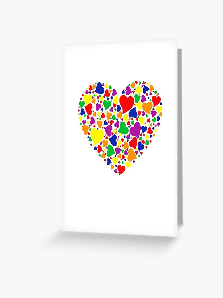 Thumbnail 1 of 2, Greeting Card, Rainbow Heart designed and sold by chuckirina.