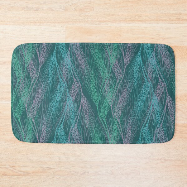 Item preview, Wheat ears lacy seamless pattern blue green emerald lilac. Wild herbs. Wild life designed and sold by Yulia Chepurova.
