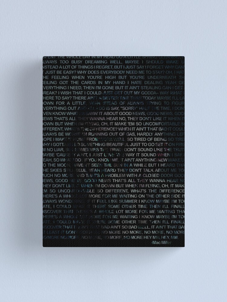 Mac Miller Good News Lyrics Canvas Print By Gooddocc Redbubble