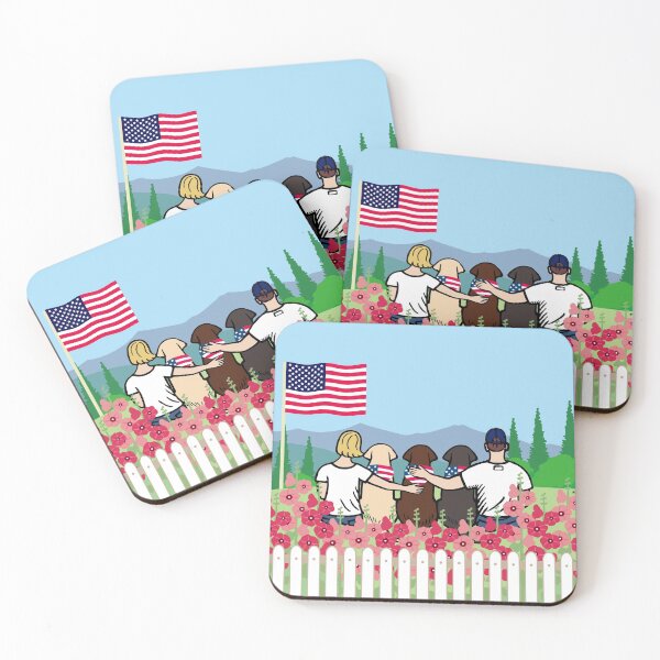 Item preview, 4th of July Labrador Family designed and sold by HappyLabradors.