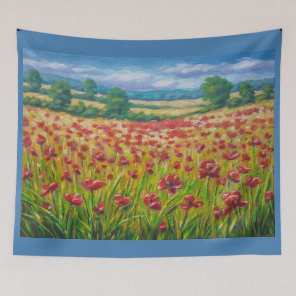 Item preview, field of poppies, poppies, field of poppies painting designed and sold by rrenchim.