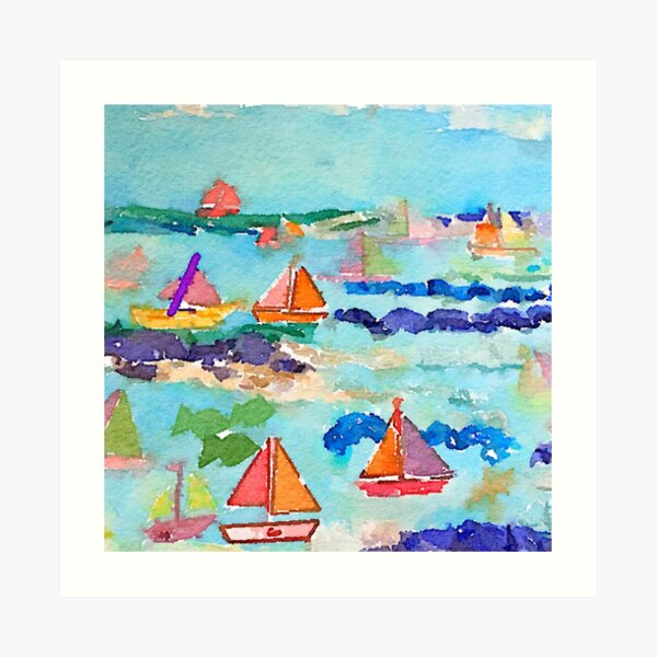 Sailboat Watercolour Art Print