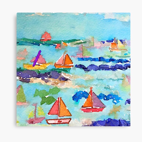 Sailboat Watercolour Canvas Print