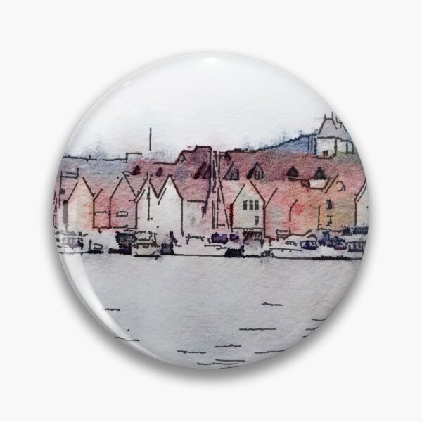 Item preview, Bergen in Watercolor designed and sold by thethreadshed.