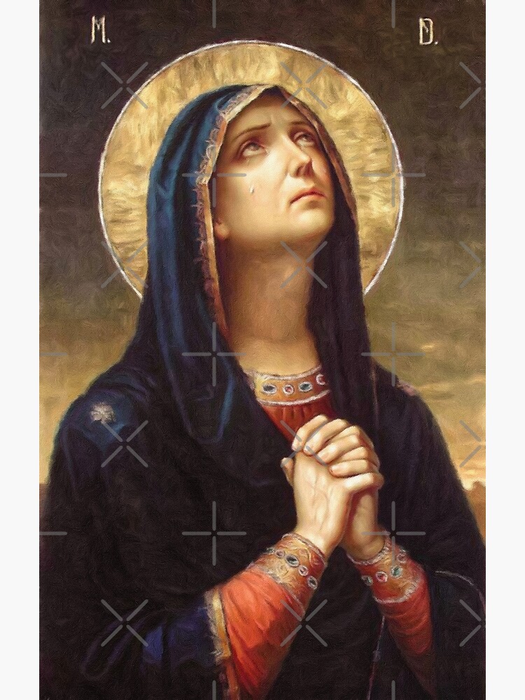 Our Lady Of Sorrows Virgin Mary Mater Dolorosa Catholic Art Canvas