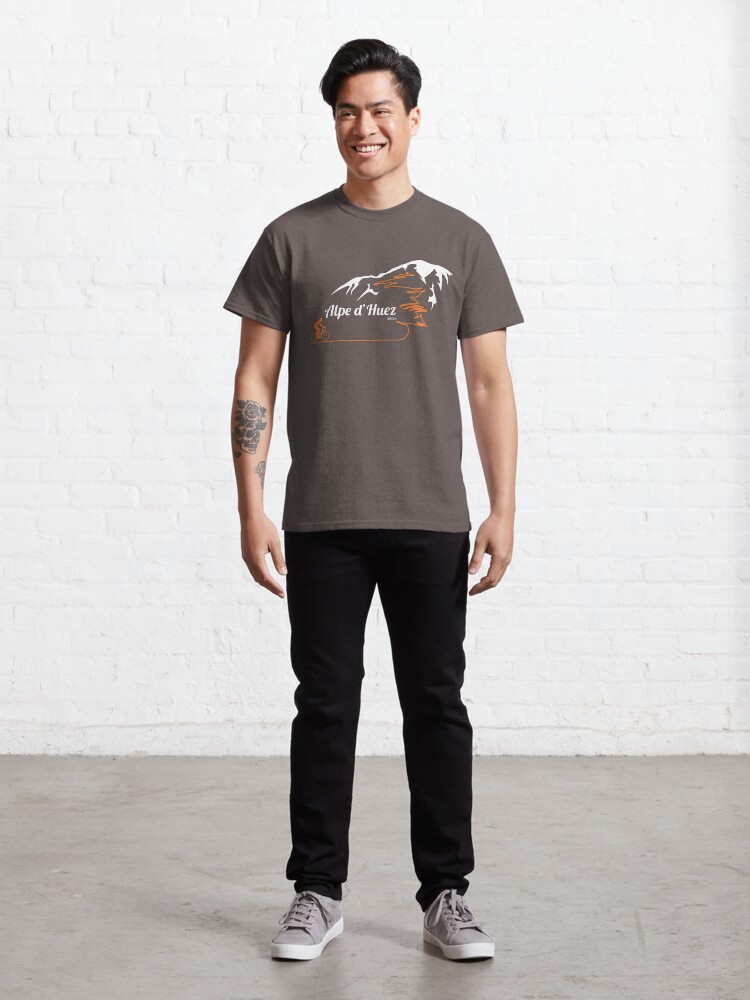 Alternate view of Alpe d'Huez Cycling Print Classic T-Shirt
