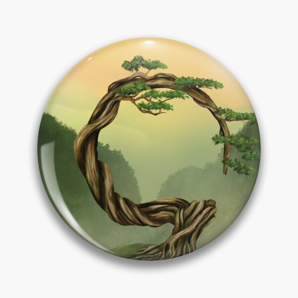 Item preview, Enso Zen Circle Bonsai Tree  designed and sold by k9printart.