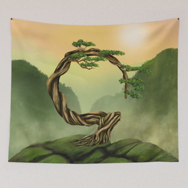 Item preview, Enso Zen Circle Bonsai Tree  designed and sold by k9printart.