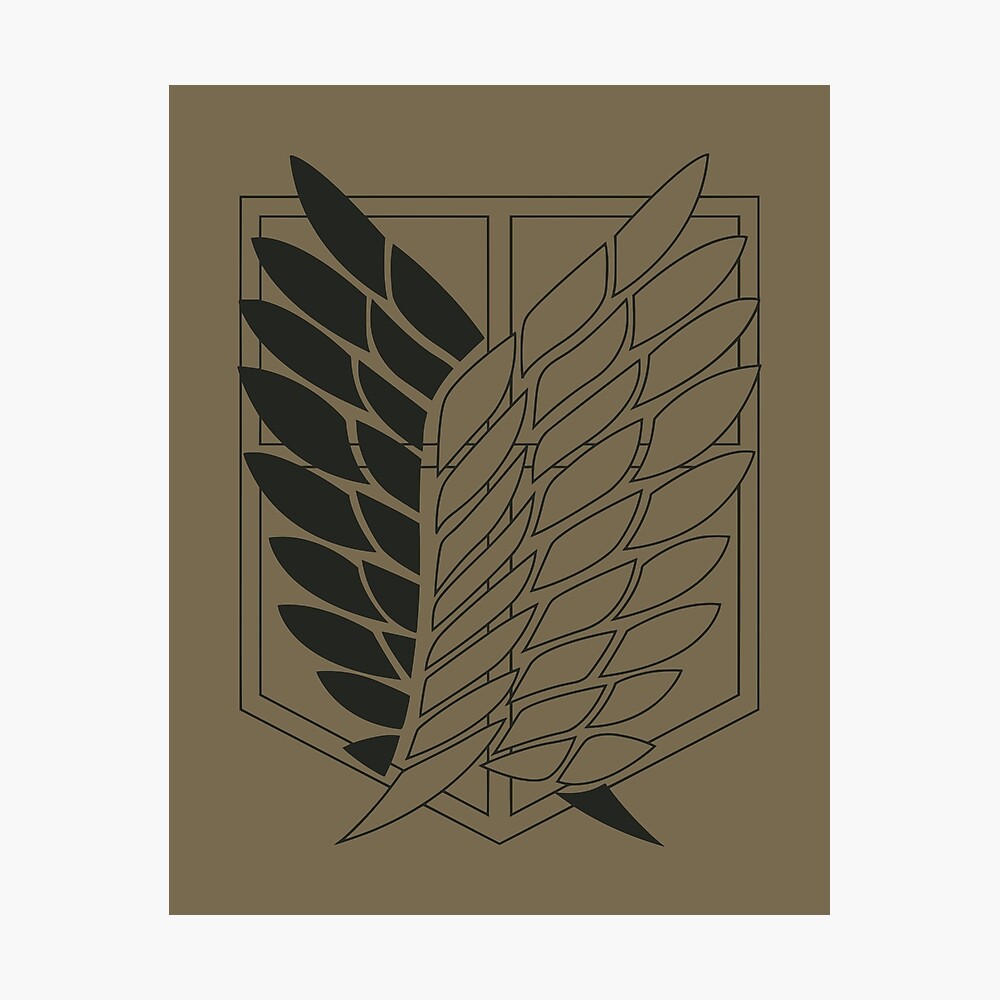 Attack On Titan Wings Of Freedom Logo Dark Poster By Gengns Redbubble