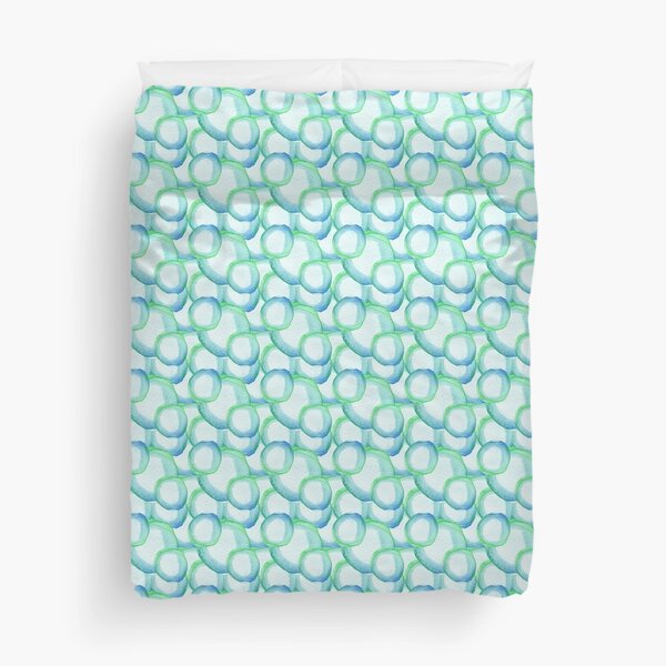 Sea Shades Tie Dye Watercolour Circles Duvet Cover